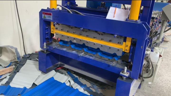 Box profile cutting machine on factory floor